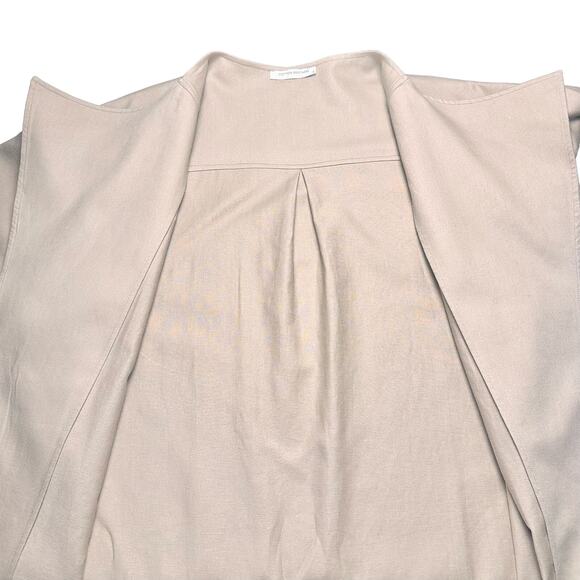 Cotton Brothers | Women | Beige Cotton Linen Blend Light Morning Jacket | Small - Picture 9 of 12